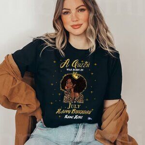 A Queen Was Born In July Shirt, Black Queen July Shirt, Black Girl Shirt